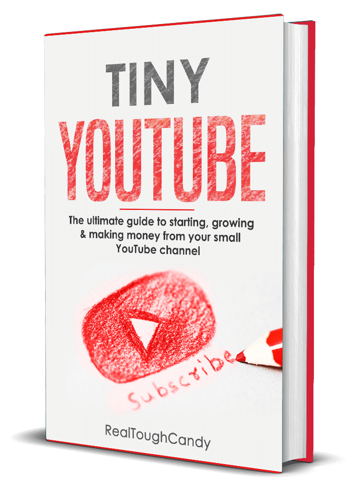 TINY YOUTUBE 3d book cover by RealToughCandy explaining how to find a YouTube niche