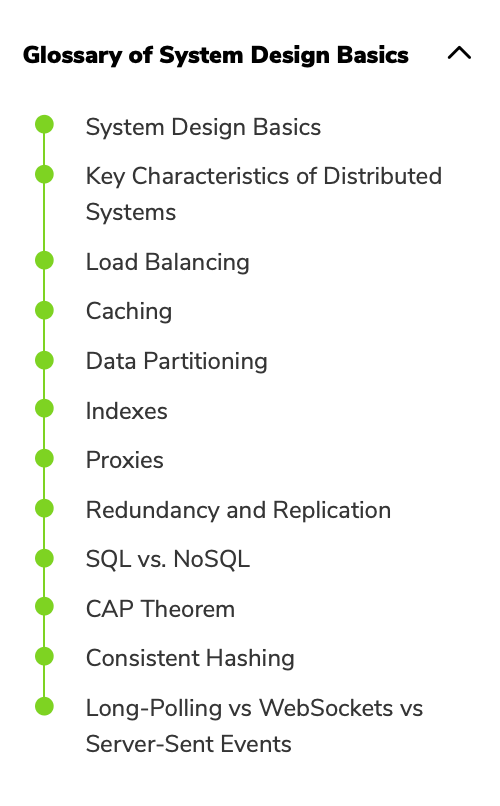 grokking the sytstem design interview glossary of system design basics screenshot