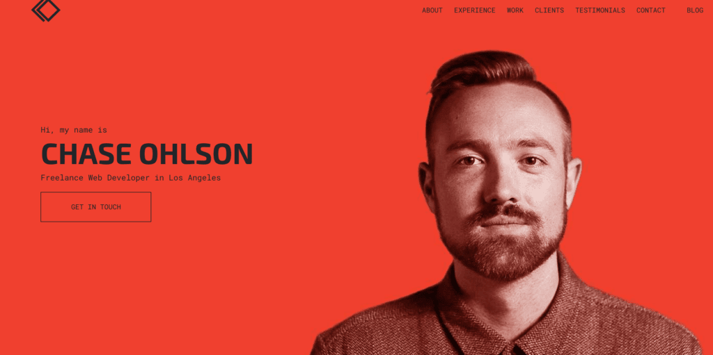 become a freelance web developer chase ohlson landing page