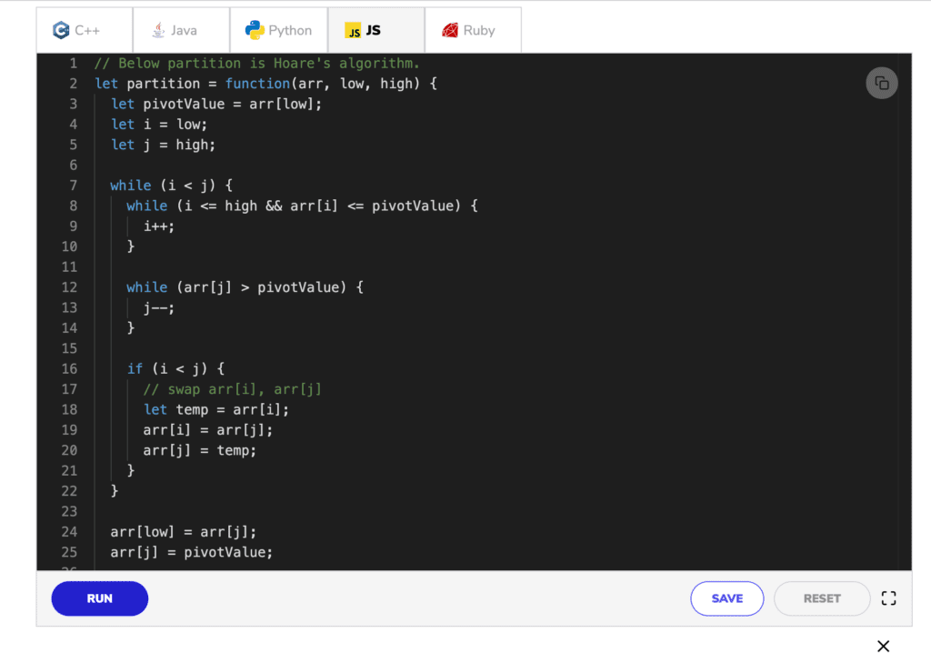 coderust hakkerointi koodaus Haastattelu javascript konsoli