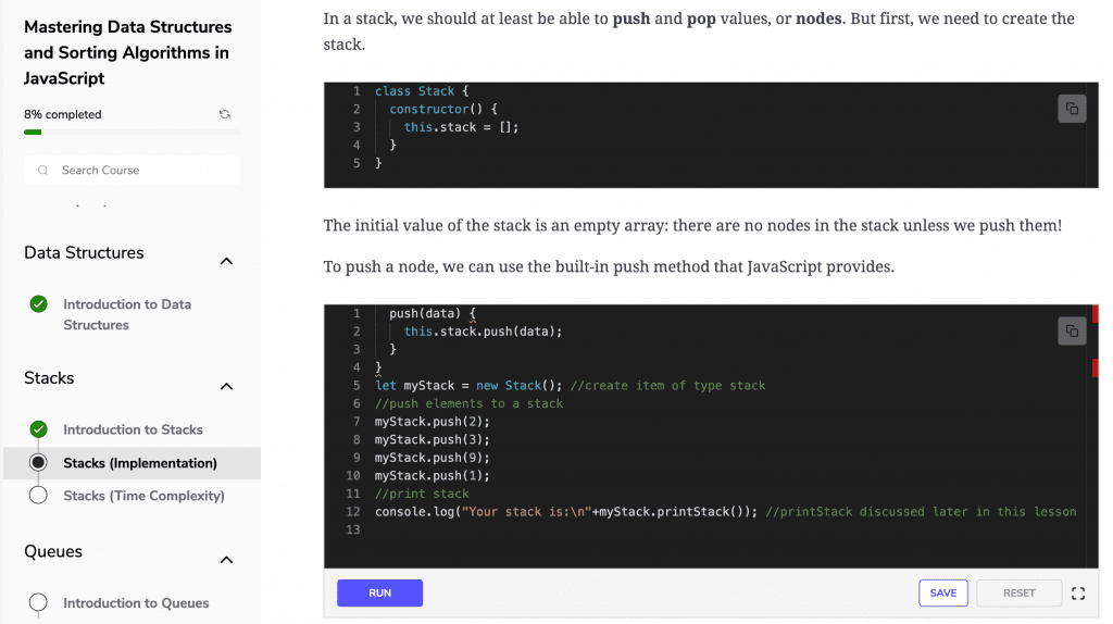 Working through an advanced javascript concepts section on the educative learning platform