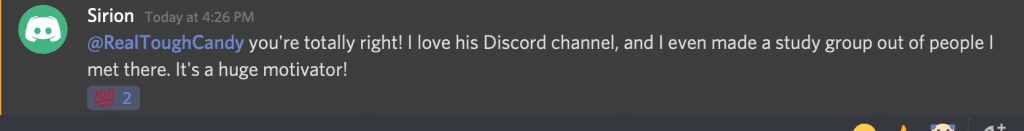 discord community member discussing the value of the zero to mastery discord server