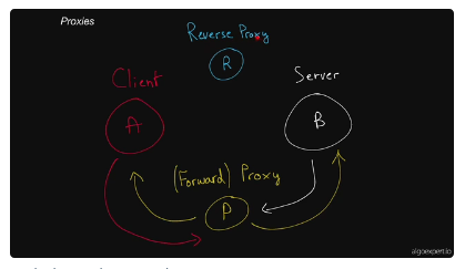 diagram of how forward and reverse proxies work