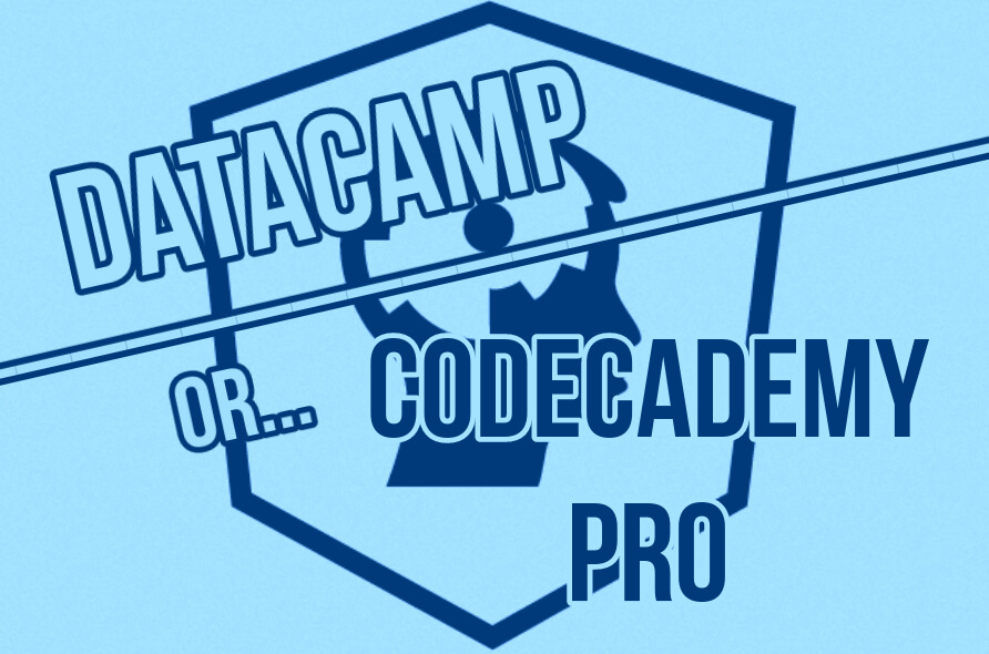 DataCamp or Codecademy Pro blues with logo of mechanics in brain