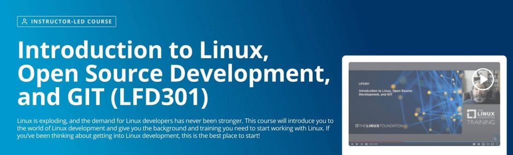 Introduction to LInux Open Source Development and GIT landing page