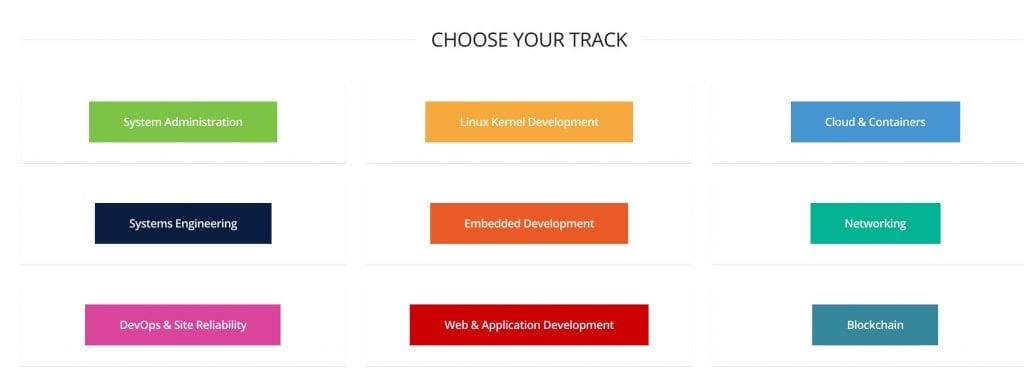 the linux foundation track options