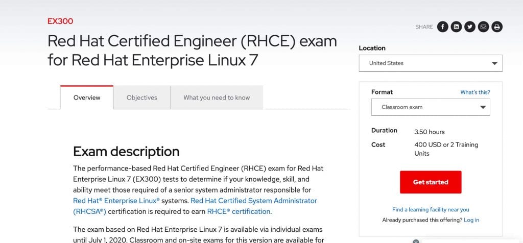 red had certified engineer landing page