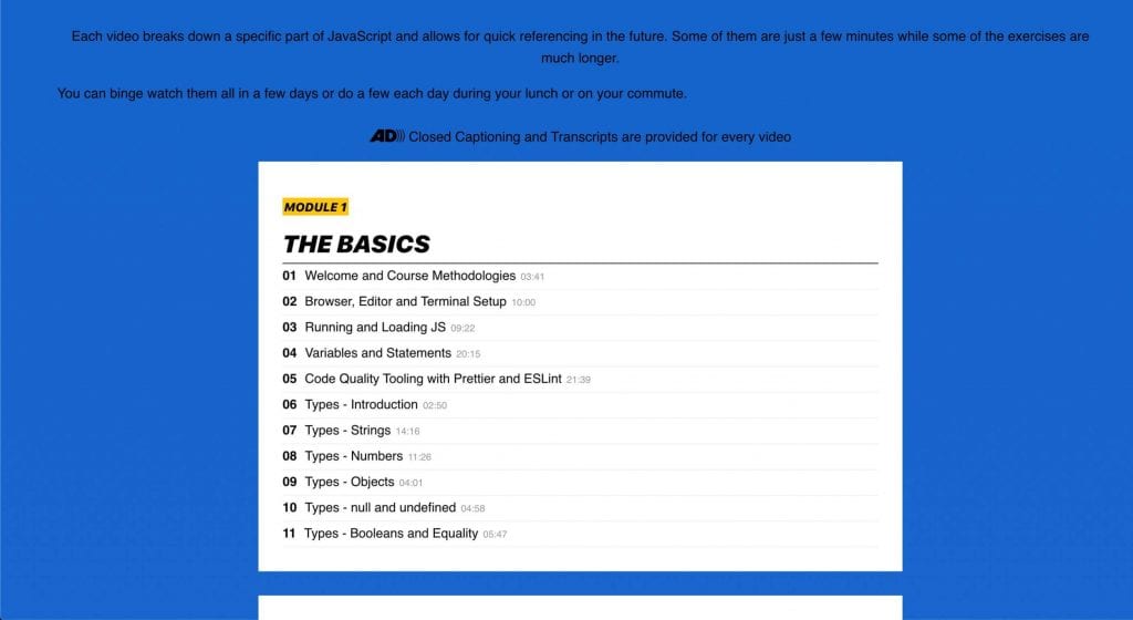 wes bos review beginner javascript basics screenshot