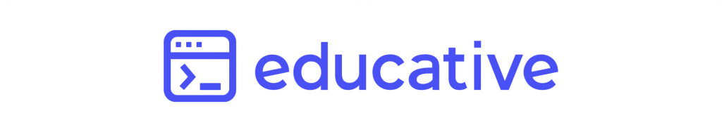 educative logo font with command line