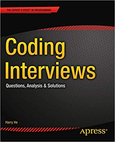 Coding Interviews coding interview books cover black and grey with yellow letters