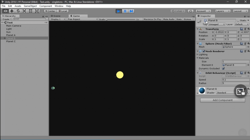 best game development courses Pluralsight image of circles in black square