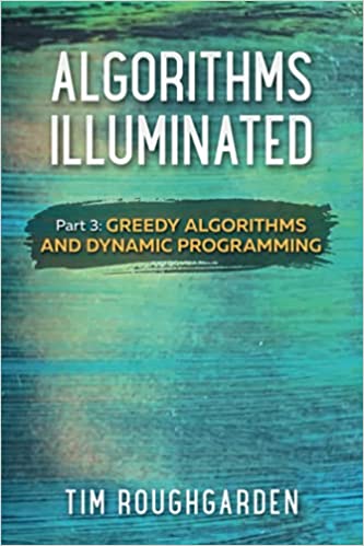 algorithms illuminated part 3 greedy algorithms and dynamic programming books cover in various blues and greens