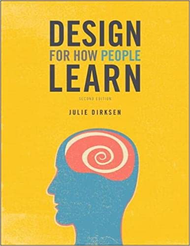 design for how people learn book cover with cartoon head and swirly brain