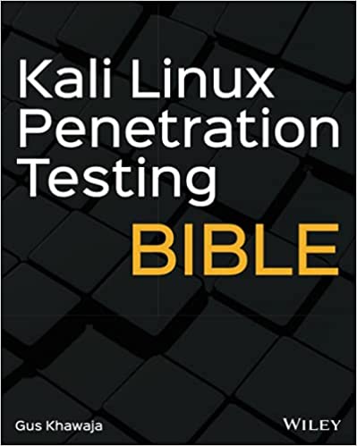 kali linux penetration testing bible book cover with black squares