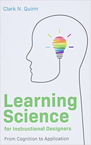 learning science for instructional designers with rainbow lightbulb alight inside cartoon head