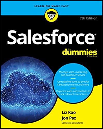 salesforce for dummies book cover with electrified dark blue cloud