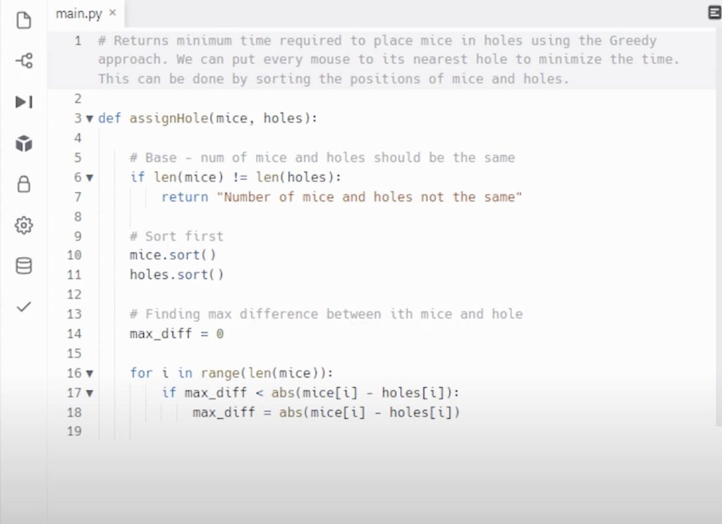 greedy algorithm code in python